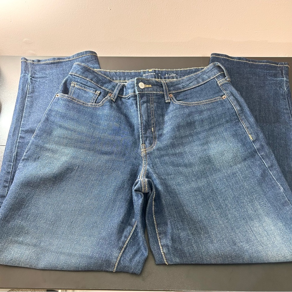 Old Navy Women's High Rise O.G. Loose Relaxed Fit Blue Jeans Denim Size 12 - Picture 1 of 7